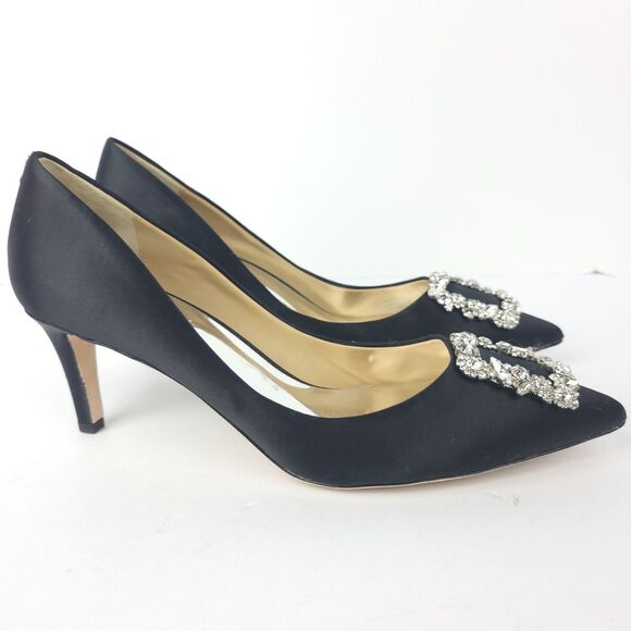 Badgley Mischka Cher Crystal Embellished Pumps Size 9.5 - Picture 6 of 13